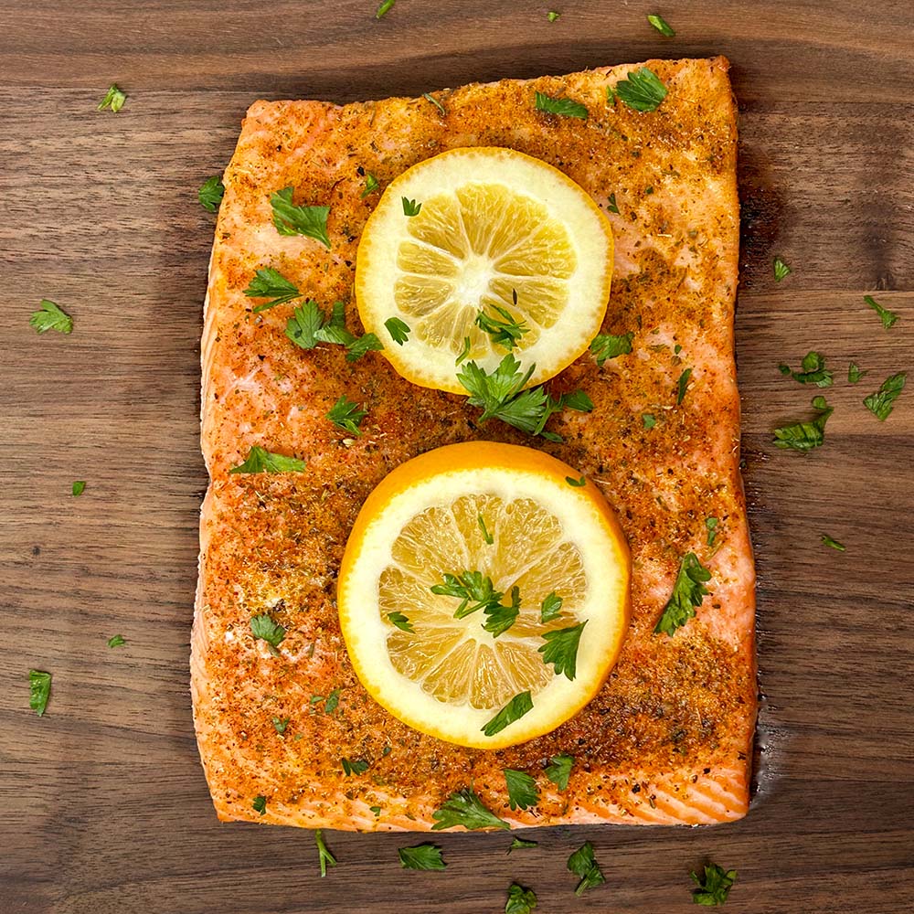 Sorella Spices Airfryer Salmon, using Butcher's Blend Spice