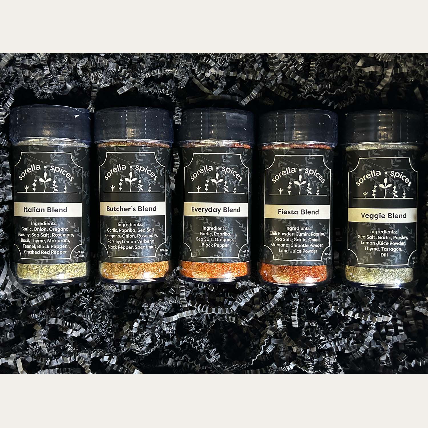 Sorella Spices All Five Blends, sorellaspices.com